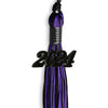 Black/Purple Mixed Color Graduation Tassel With Black Date Drop - Endea Graduation