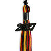 Black/Red/Gold Mixed Color Graduation Tassel With Black Date Drop - Endea Graduation