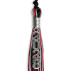 Black/Red/Silver Mixed Color Graduation Tassel With Silver Stacked Date Drop - Endea Graduation