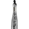 Black/Silver/White Mixed Color Graduation Tassel With Silver Stacked Date Drop - Endea Graduation