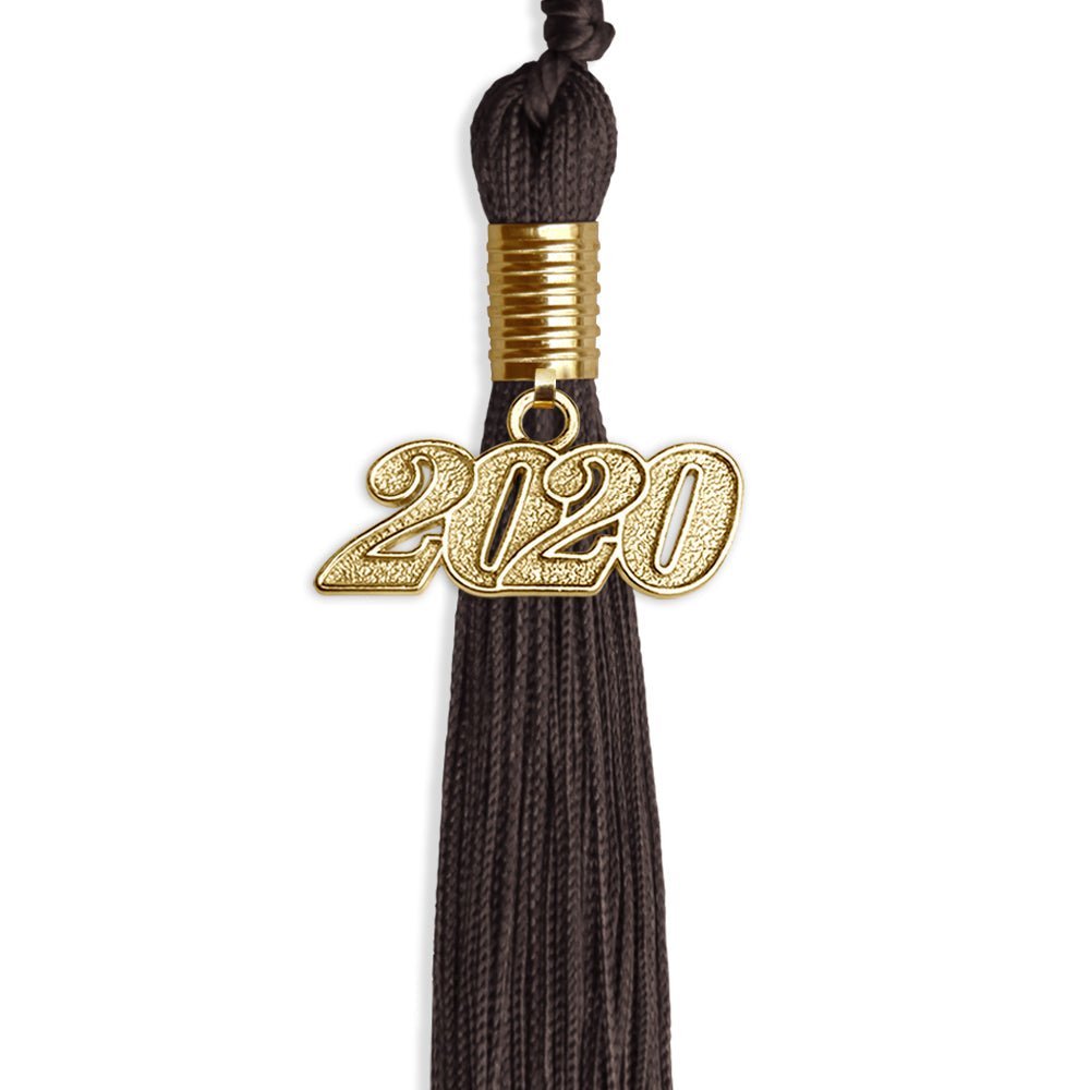 Brown Graduation Tassel With Gold Date Drop - Endea Graduation