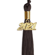 Brown Graduation Tassel With Gold Date Drop - Endea Graduation