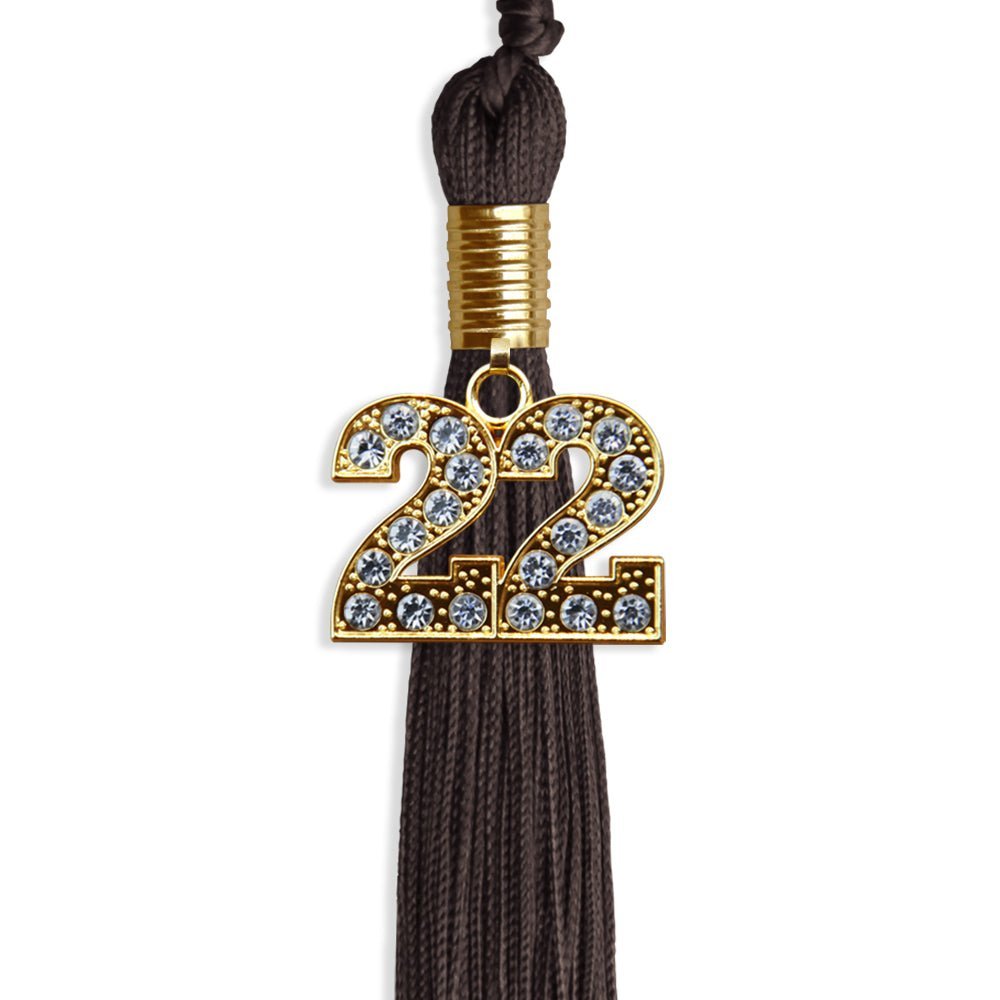 Brown Graduation Tassel With Gold Date Drop - Endea Graduation