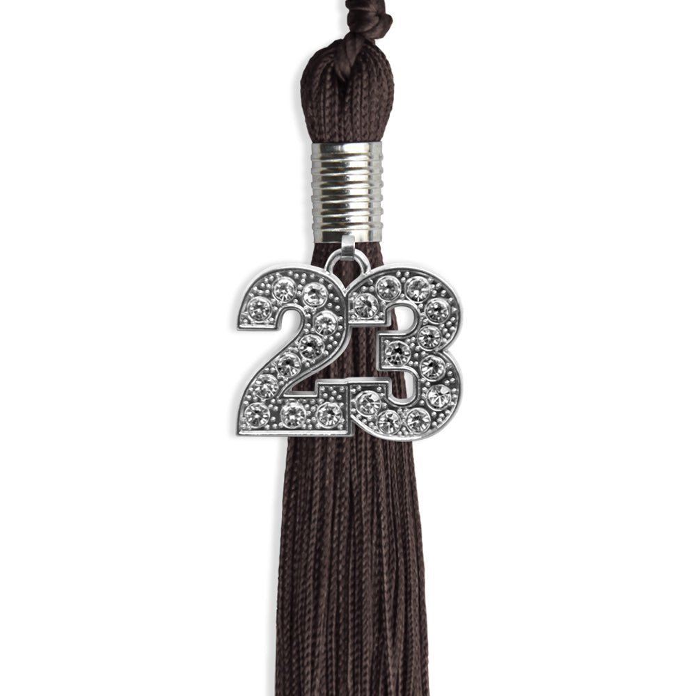 Brown Graduation Tassel With Silver Date Drop - Endea Graduation