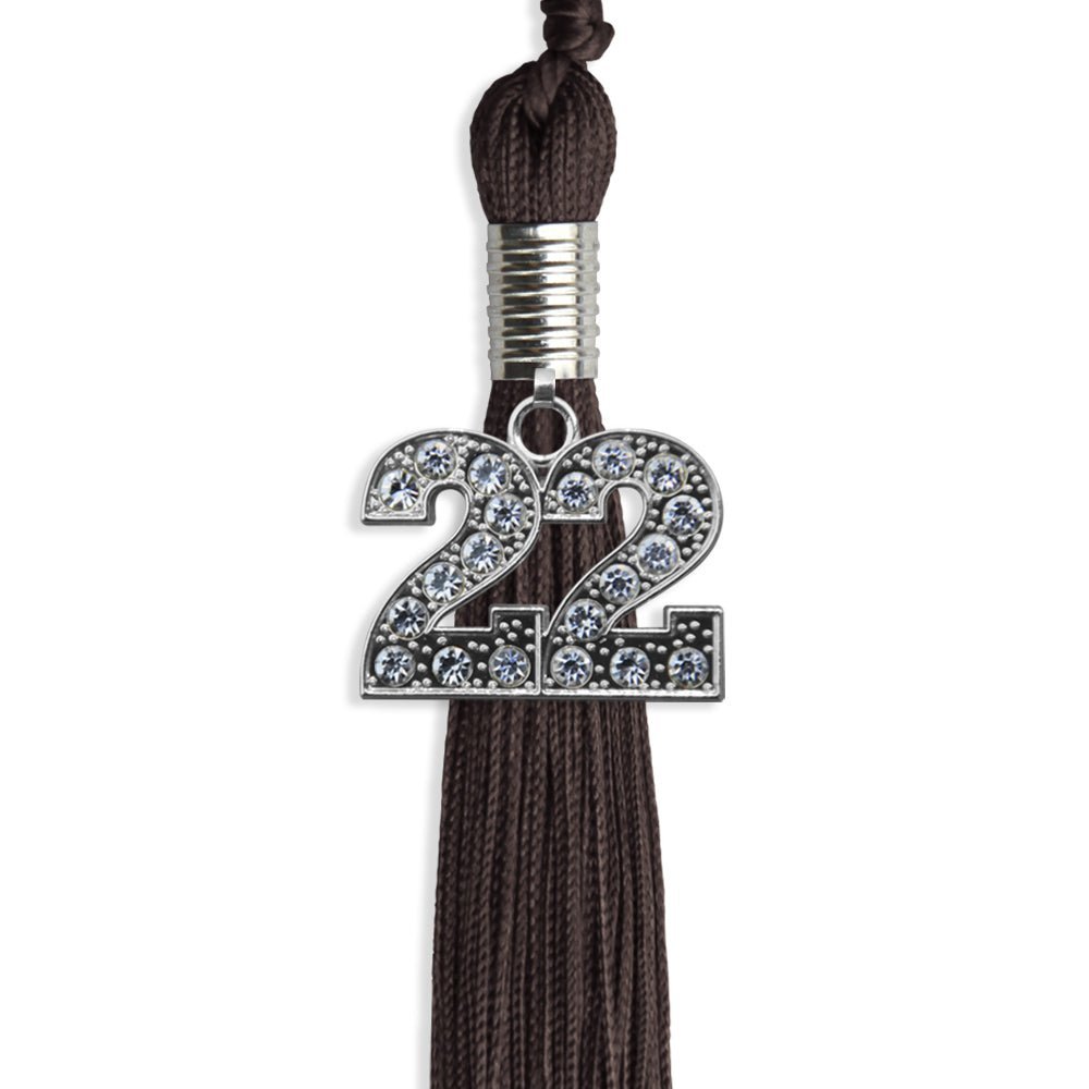 Brown Graduation Tassel With Silver Date Drop - Endea Graduation