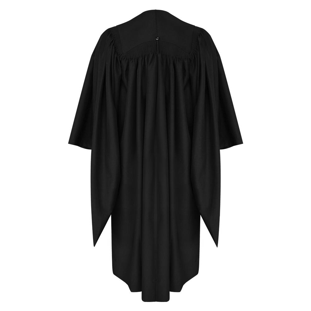 Endea Graduation Deluxe Classic Matte Black Masters Gown Academic Regalia Unisex