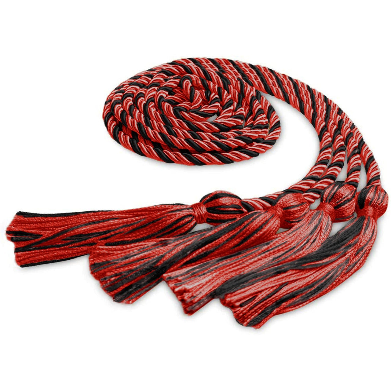 Double Graduation Honor Cord Red/Black - Endea Graduation