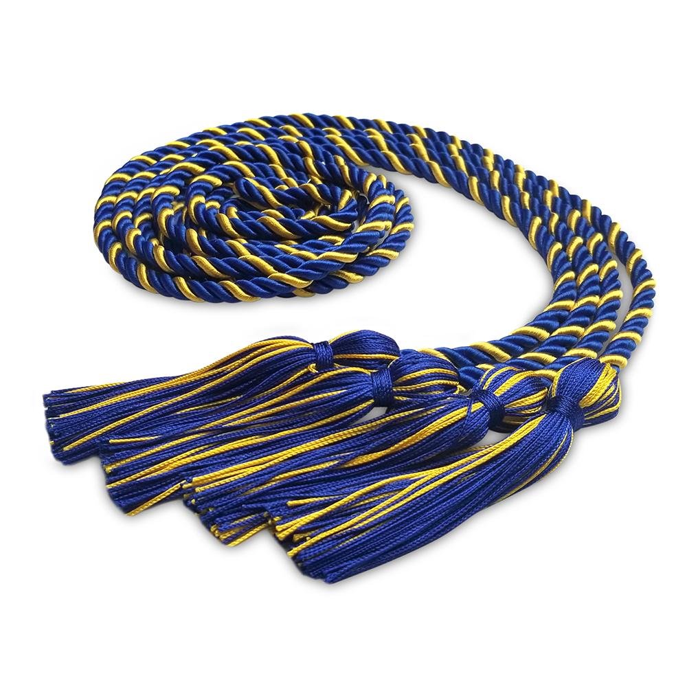 Double Graduation Honor Cord Royal Blue/Gold - Endea Graduation