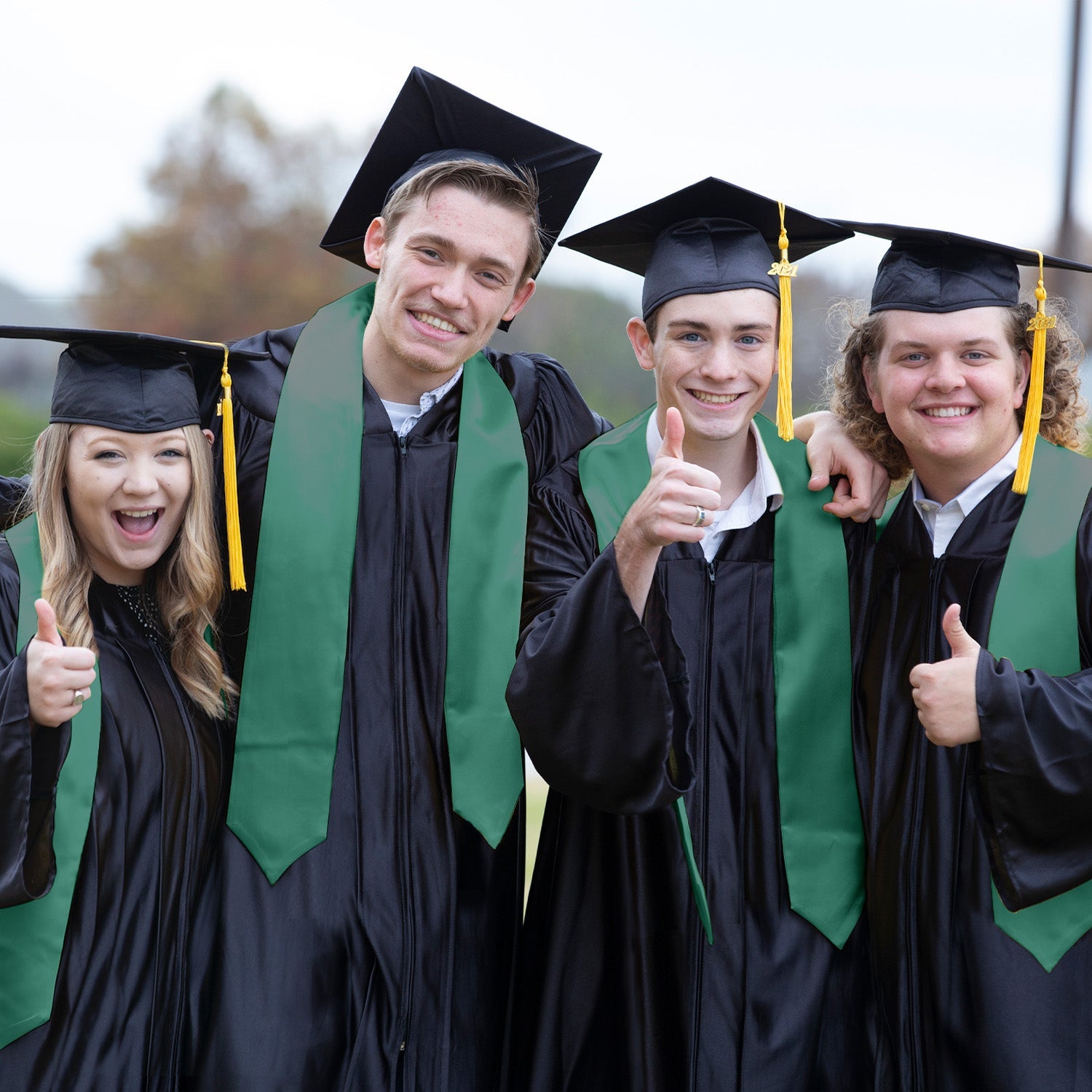 Emerald Green Graduation Stole - Endea Graduation