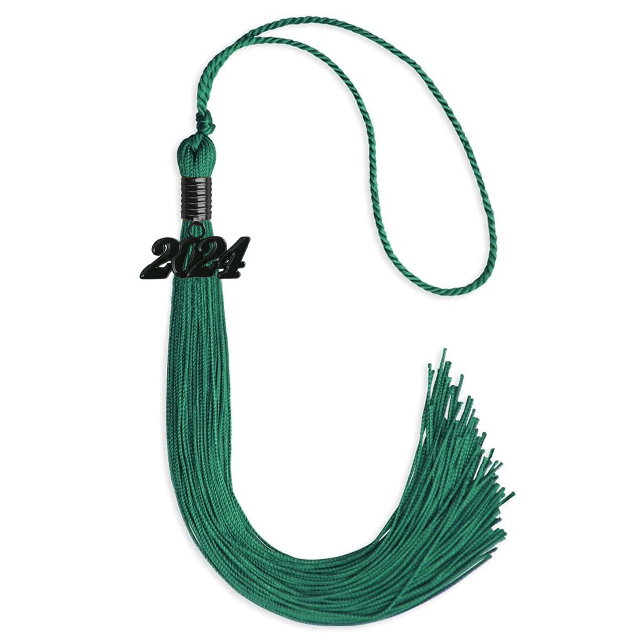 Emerald Green Graduation Tassel With Black Date Drop - Endea Graduation