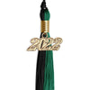 Emerald Green/Black Graduation Tassel With Gold Date Drop - Endea Graduation