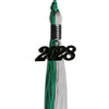 Emerald Green/Grey Graduation Tassel With Black Date Drop - Endea Graduation