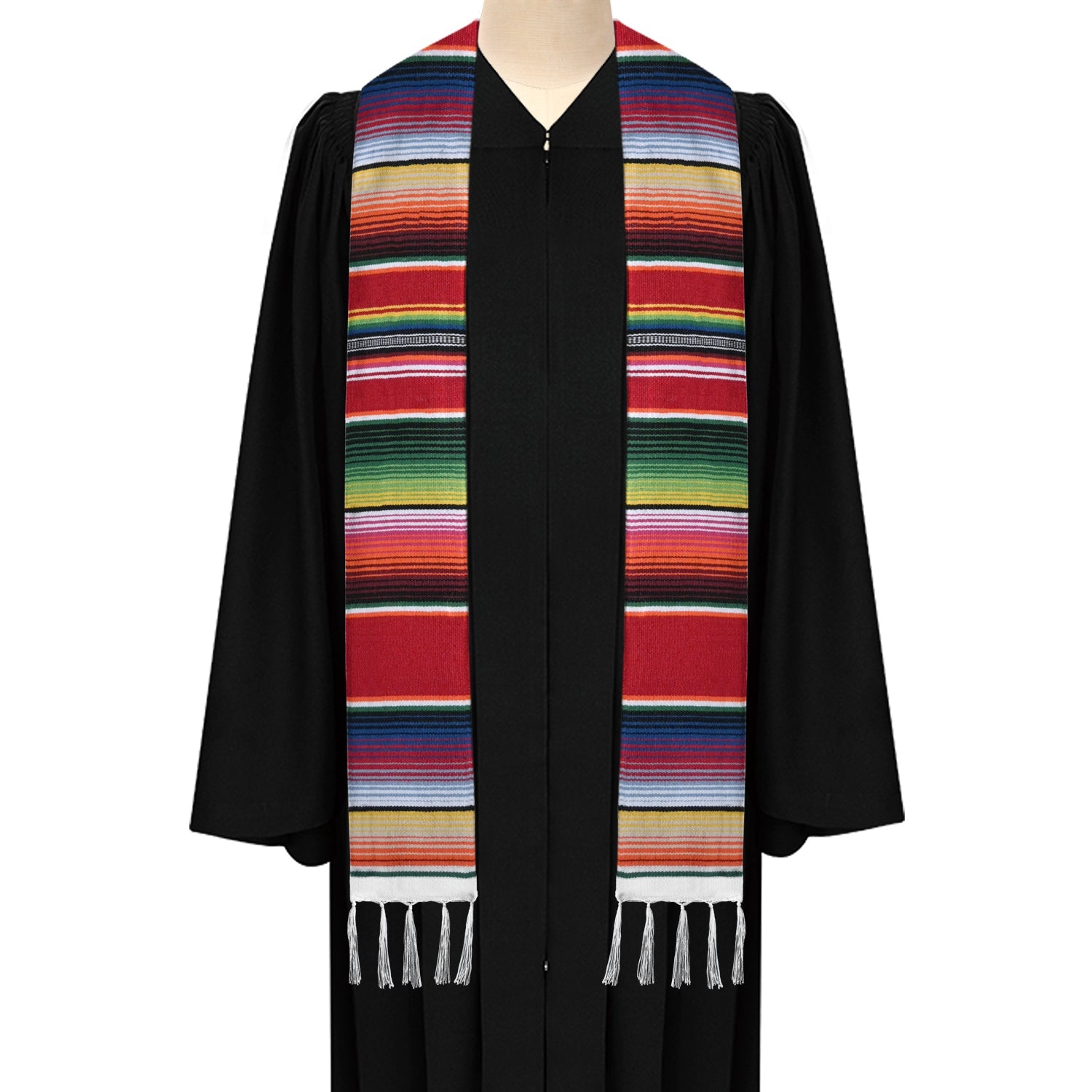 Endea Graduation Mexican Hispanic Serape Stole Red - Endea Graduation