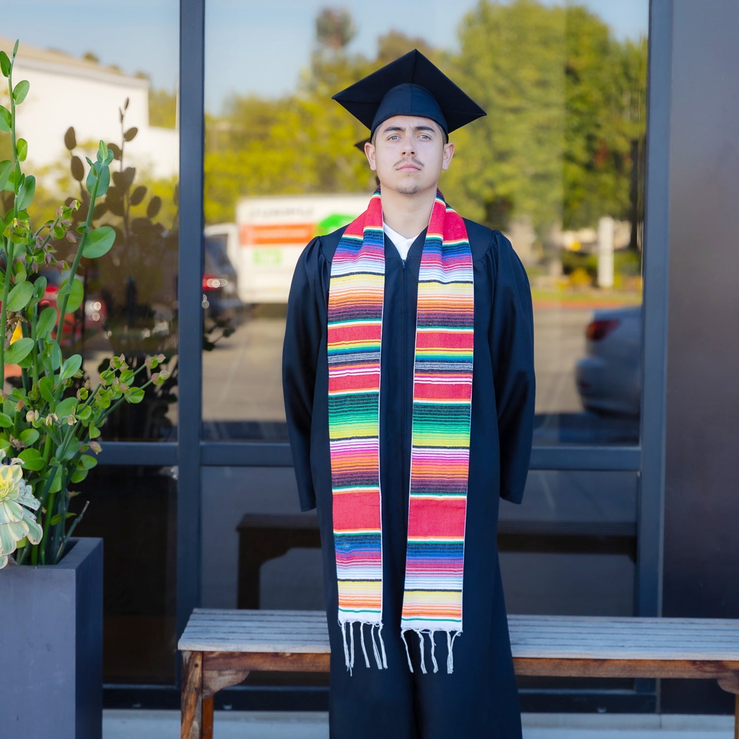 Red Mexican Hispanic Serape Graduation Stole Red Mexican Hispanic Serape Graduation Stole