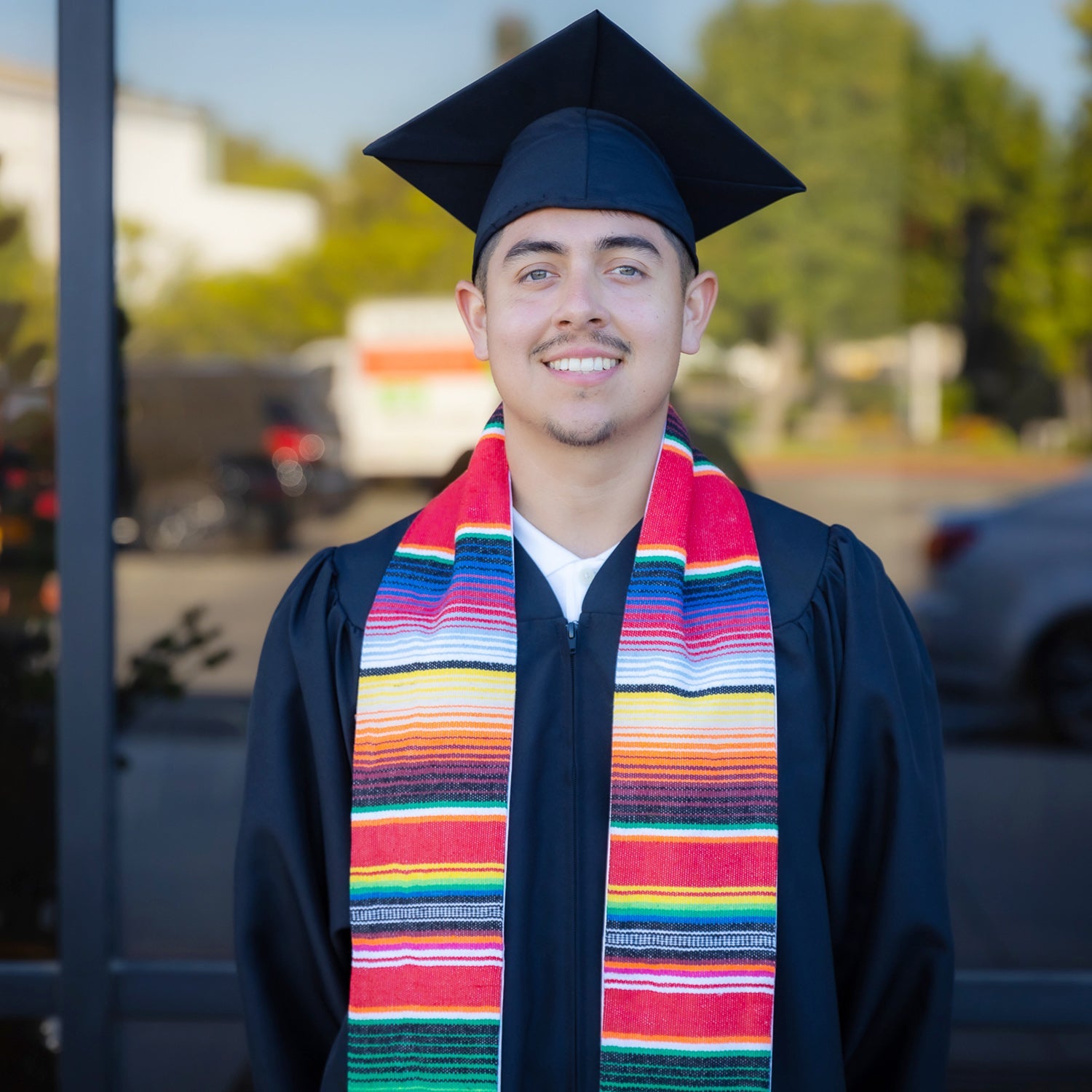 Endea Graduation Mexican Hispanic Serape Stole Red - Endea Graduation