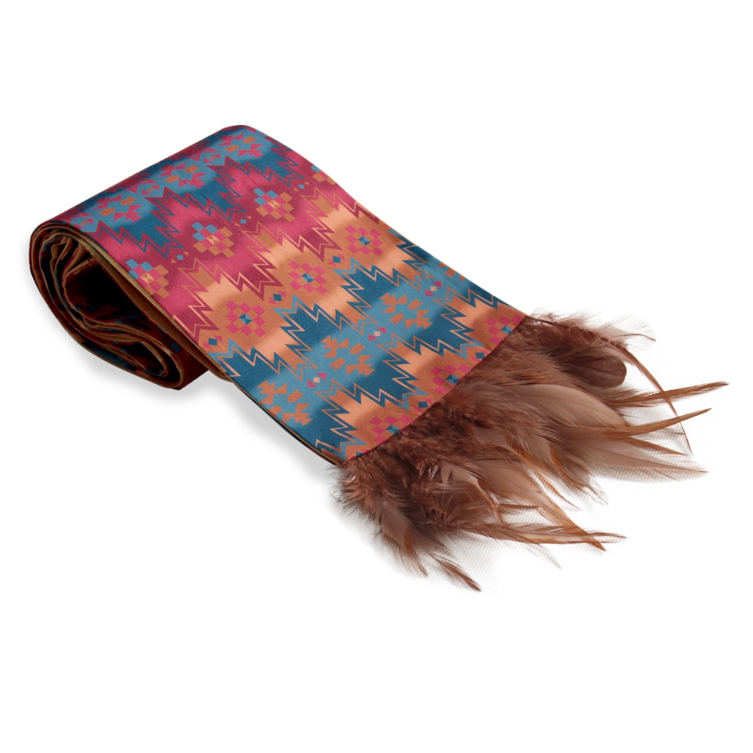 Endea Graduation Native American Stole With Feather-Tipped Fringes - Unisex - 90" Multicolor - Endea Graduation