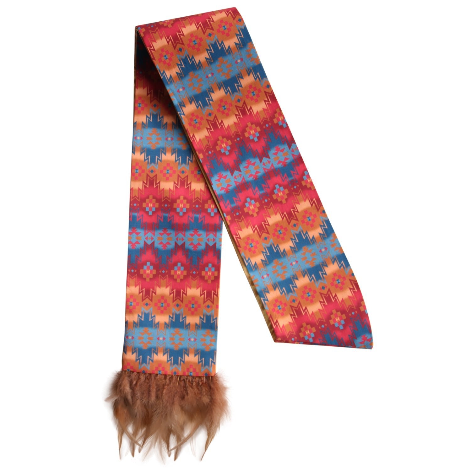 Endea Graduation Native American Stole With Feather-Tipped Fringes - Unisex - 90" Multicolor - Endea Graduation