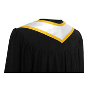 Endea Graduation Plain Honor Stole With Trim Color & Classic End Adult Unisex 72" White/Gold - Endea Graduation