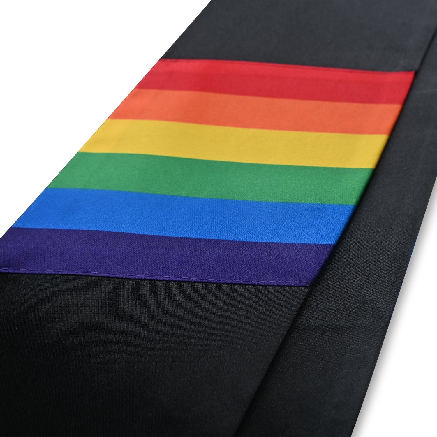 Endea Graduation Rainbow LGBTQ+ Gay Pride Stole Black - Endea Graduation