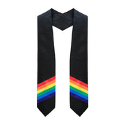 Endea Graduation Rainbow LGBTQ+ Gay Pride Stole Black - Endea Graduation