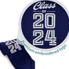 Endea Graduation Stole Class of 2024 With Classic Tips - Unisex Adult - 62" Long - Graduation Sash Navy Blue - Endea Graduation