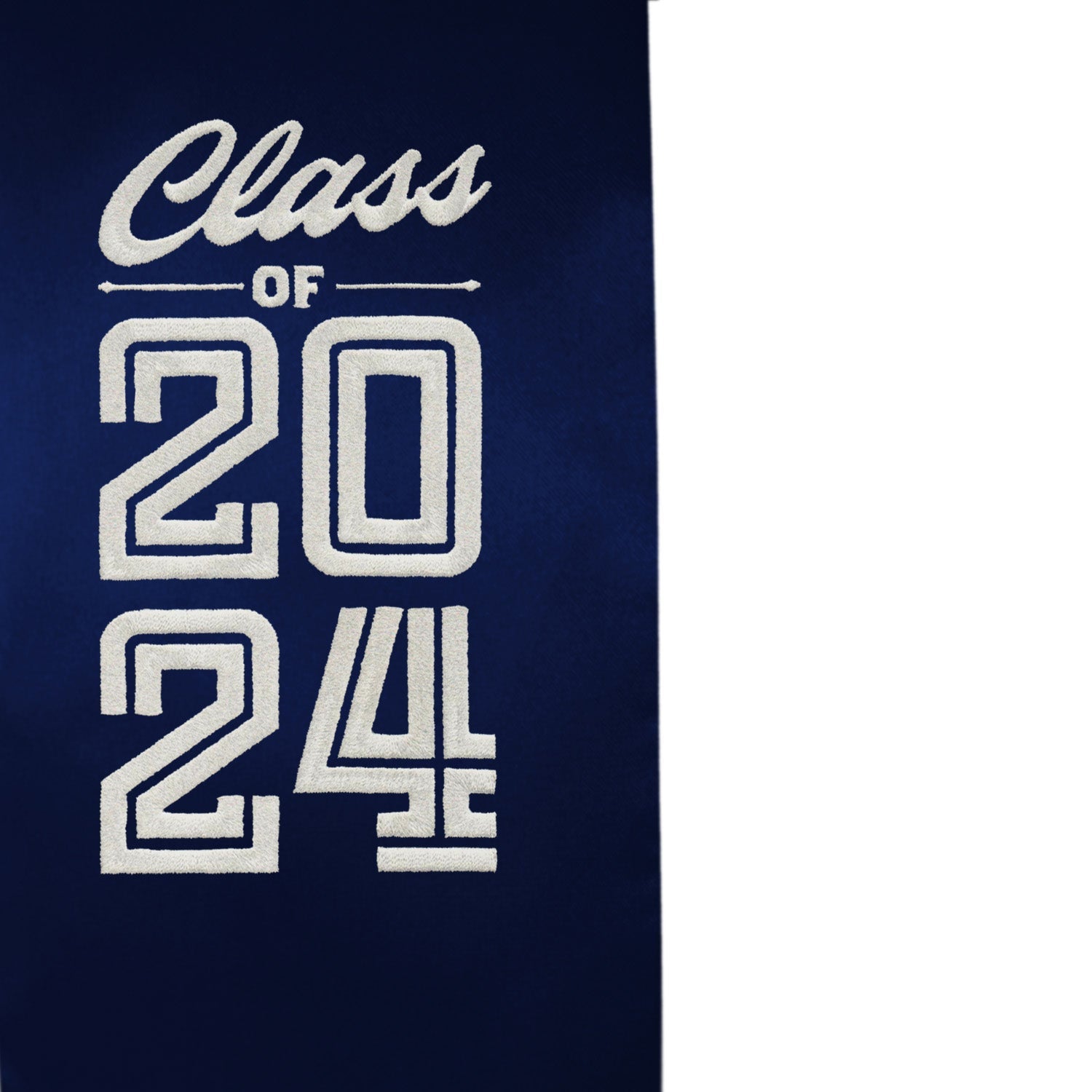 Endea Graduation Stole Class of 2024 With Classic Tips - Unisex Adult - 62" Long - Graduation Sash Navy Blue - Endea Graduation