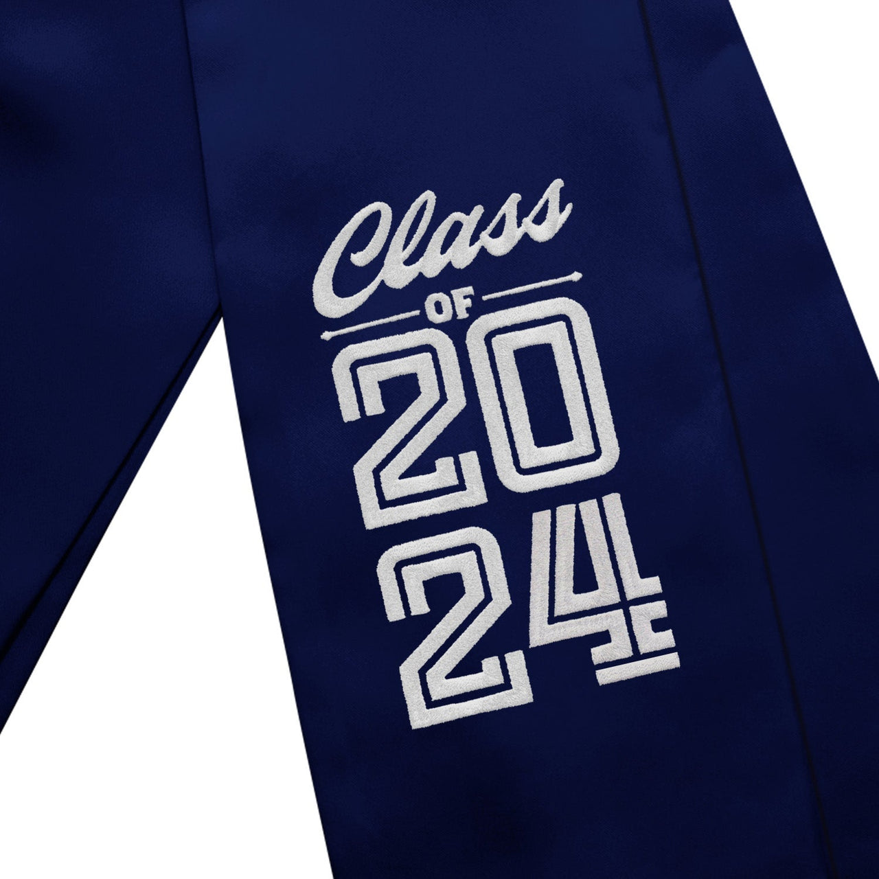 Endea Graduation Stole Class of 2024 With Classic Tips - Unisex Adult - 62" Long - Graduation Sash Navy Blue - Endea Graduation