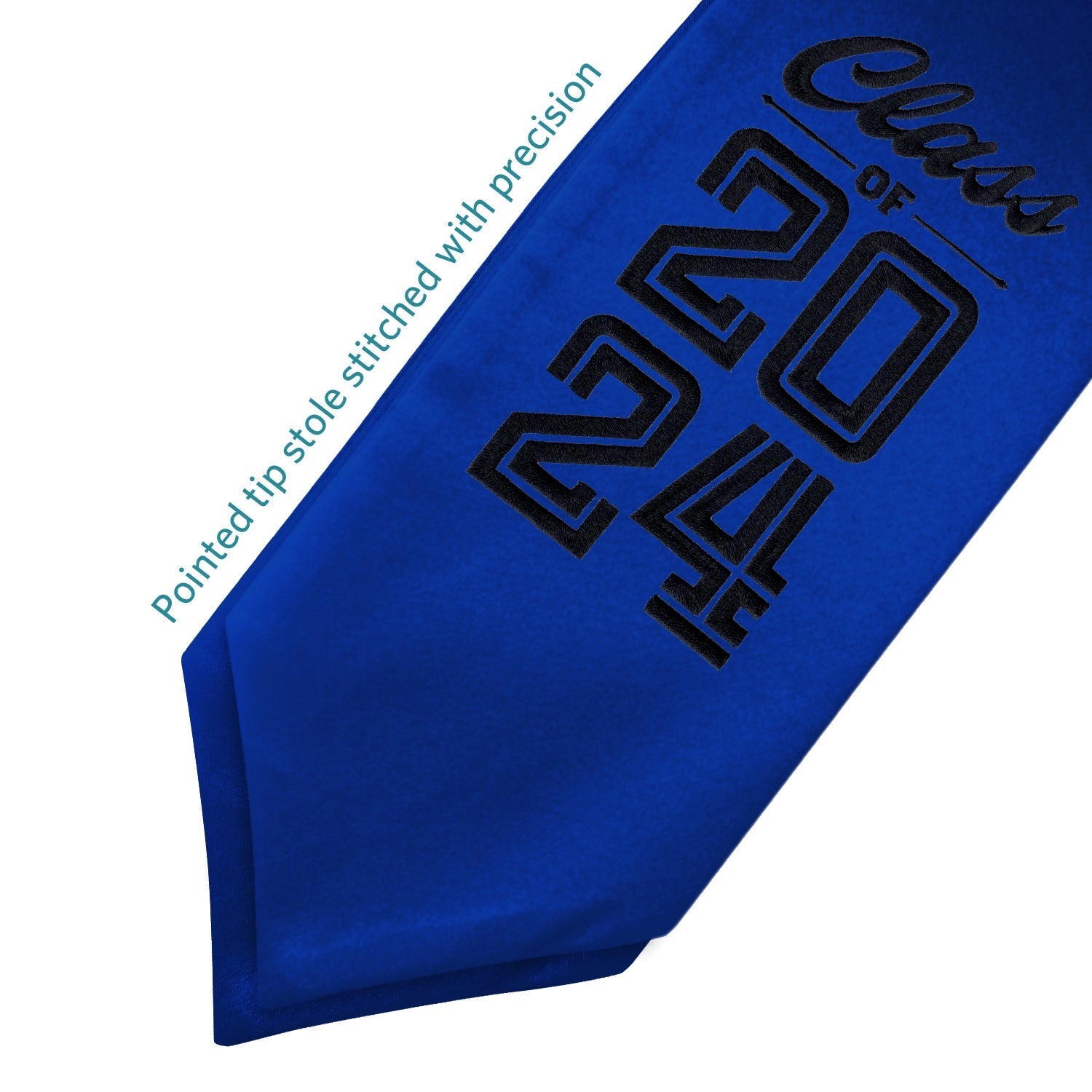 Endea Graduation Stole Class of 2024 With Classic Tips - Unisex Adult - 62" Long - Graduation Sash Royal Blue - Endea Graduation