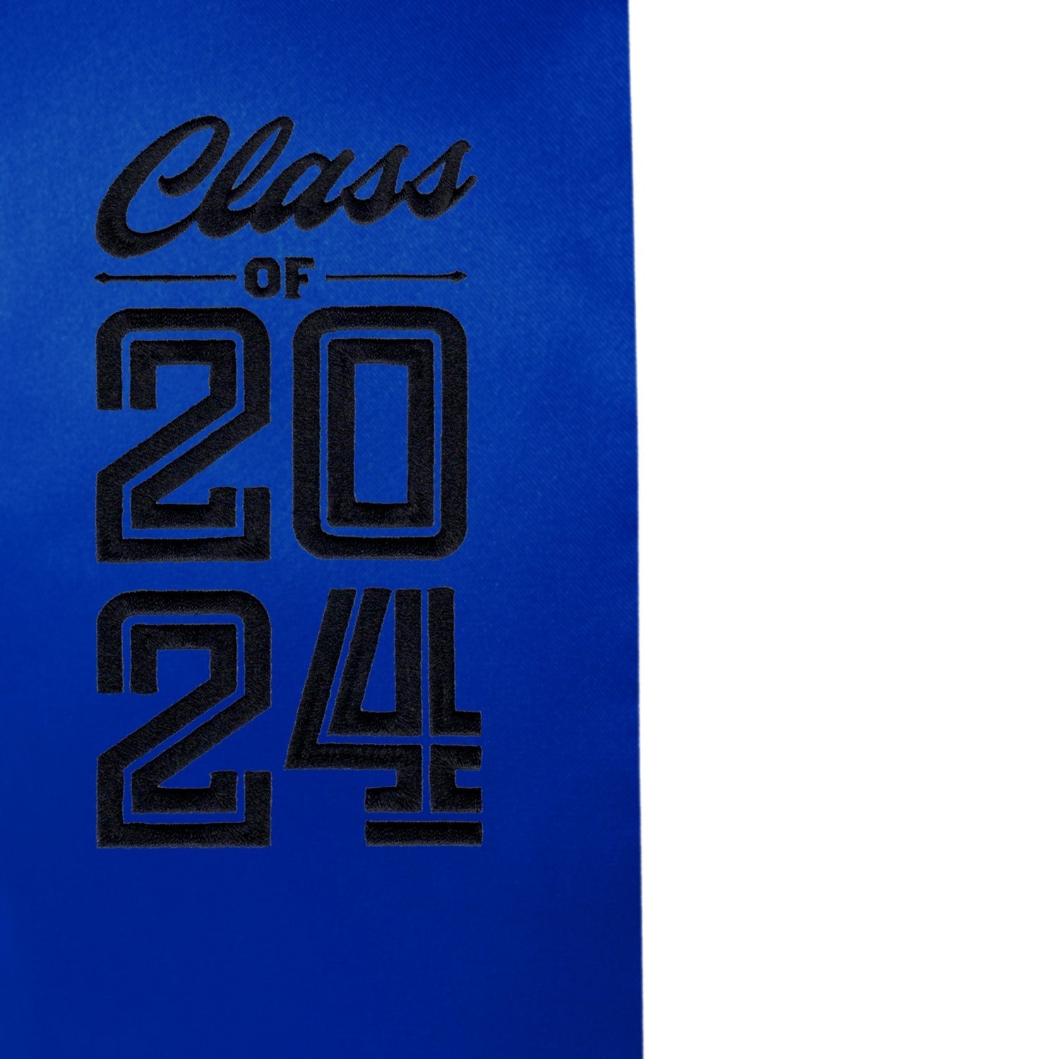 Endea Graduation Stole Class of 2024 With Classic Tips - Unisex Adult - 62" Long - Graduation Sash Royal Blue - Endea Graduation