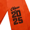 Endea Graduation Stole Class of 2025 With Classic Tips - Unisex Adult - 62" Long - Graduation Sash Orange - Endea Graduation