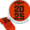 Endea Graduation Stole Class of 2025 With Classic Tips - Unisex Adult - 62" Long - Graduation Sash Orange - Endea Graduation