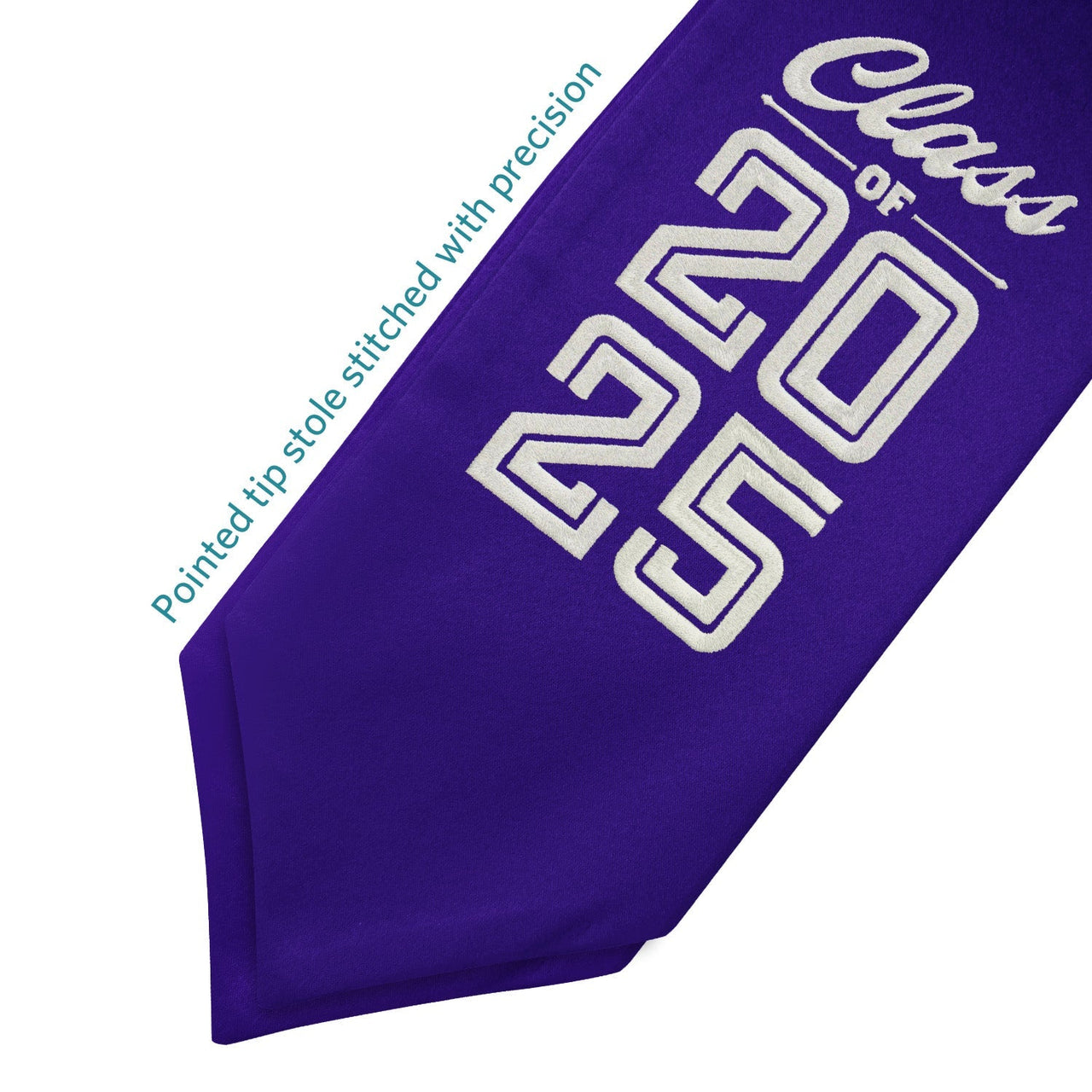 Endea Graduation Stole Class of 2025 With Classic Tips - Unisex Adult - 62" Long - Graduation Sash Purple - Endea Graduation