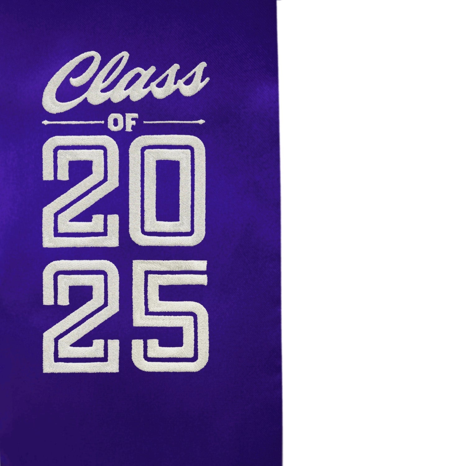 Endea Graduation Stole Class of 2025 With Classic Tips - Unisex Adult - 62" Long - Graduation Sash Purple - Endea Graduation