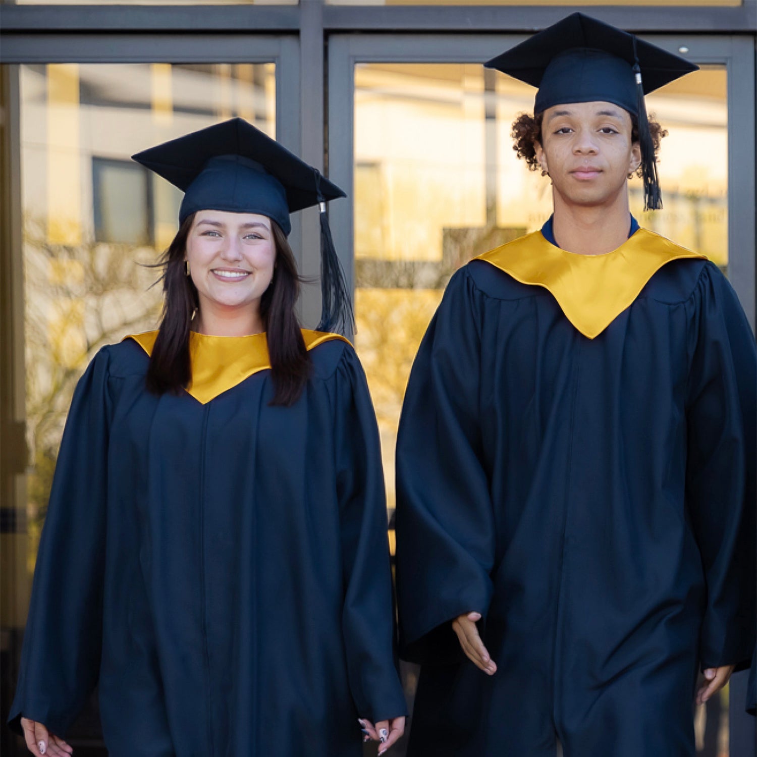 thumbnail image 2 of Endea Graduation Gold Satin Stole – Unisex One Size For Commencement Ceremony 2 of 3