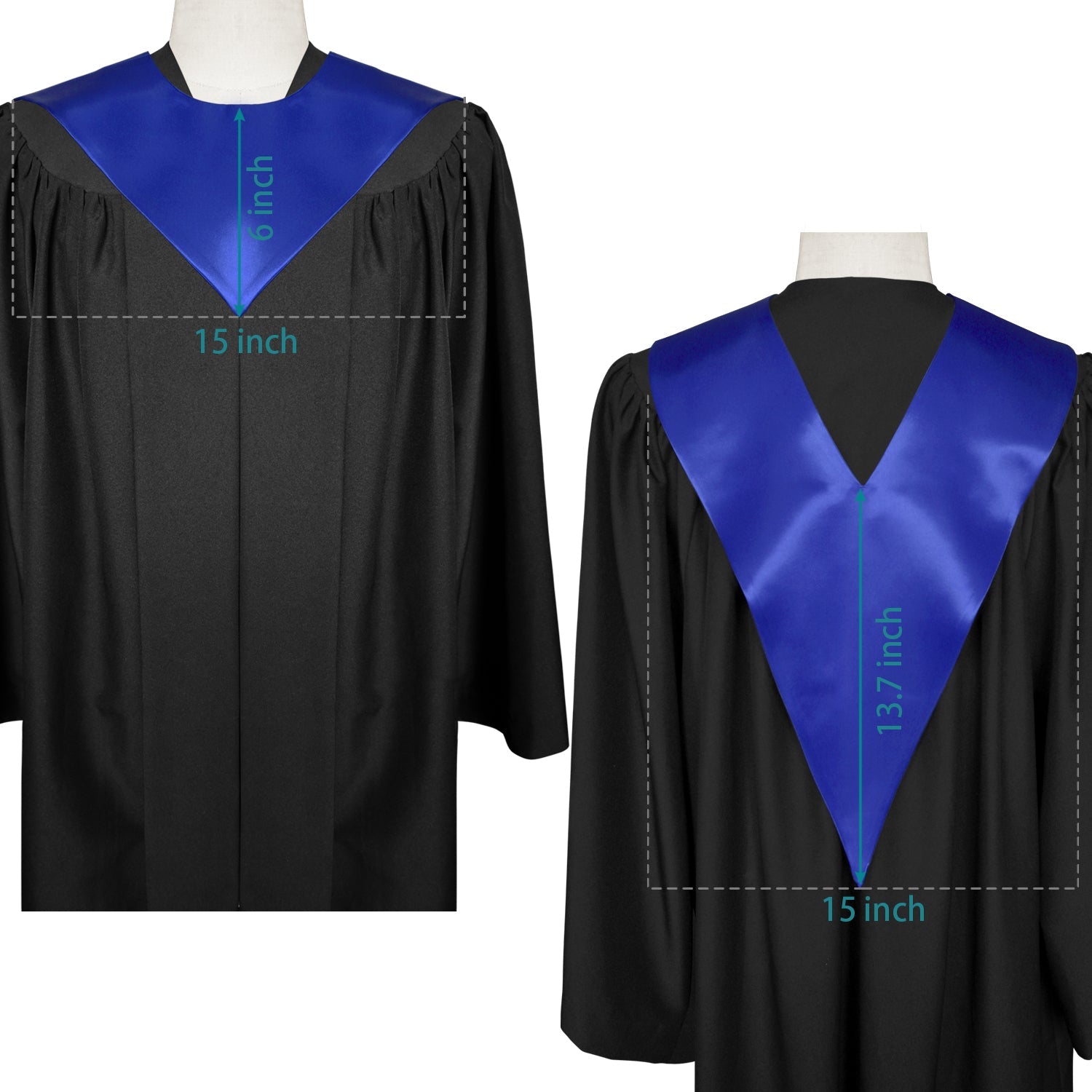 Endea Graduation V Stole Royal Blue - Endea Graduation