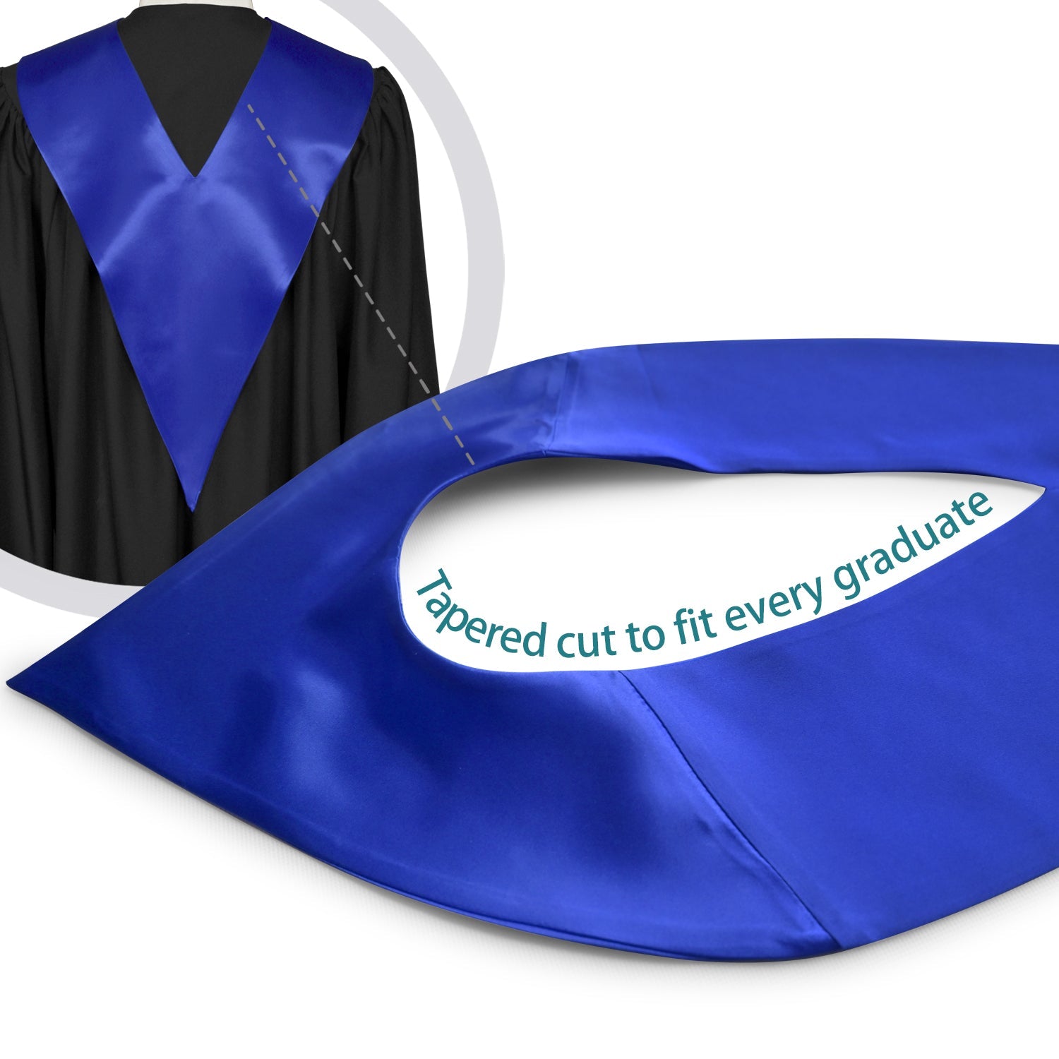 Endea Graduation V Stole Royal Blue - Endea Graduation