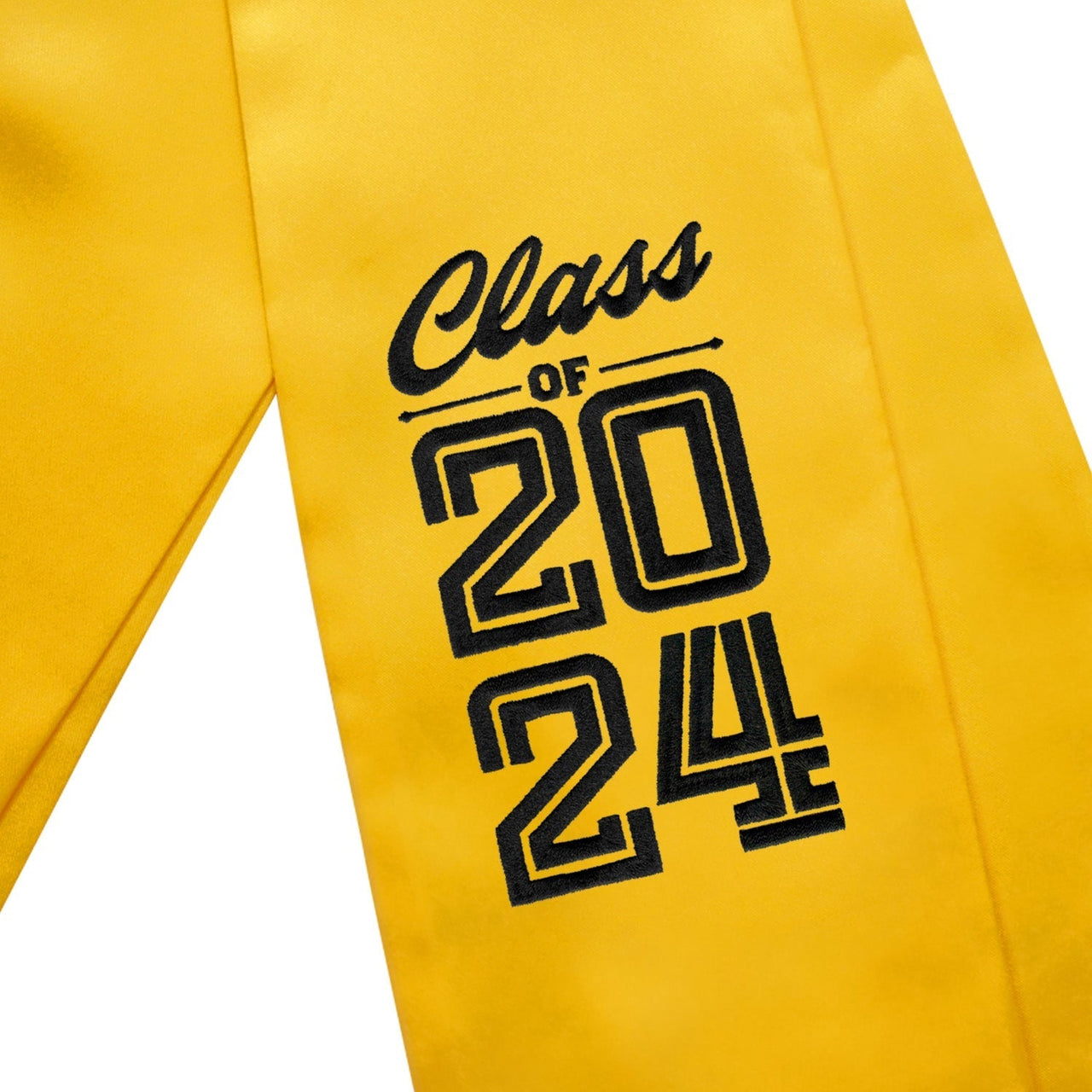 Gold Class of 2024 Graduation Stole/Sash With Classic Tips - Endea Graduation