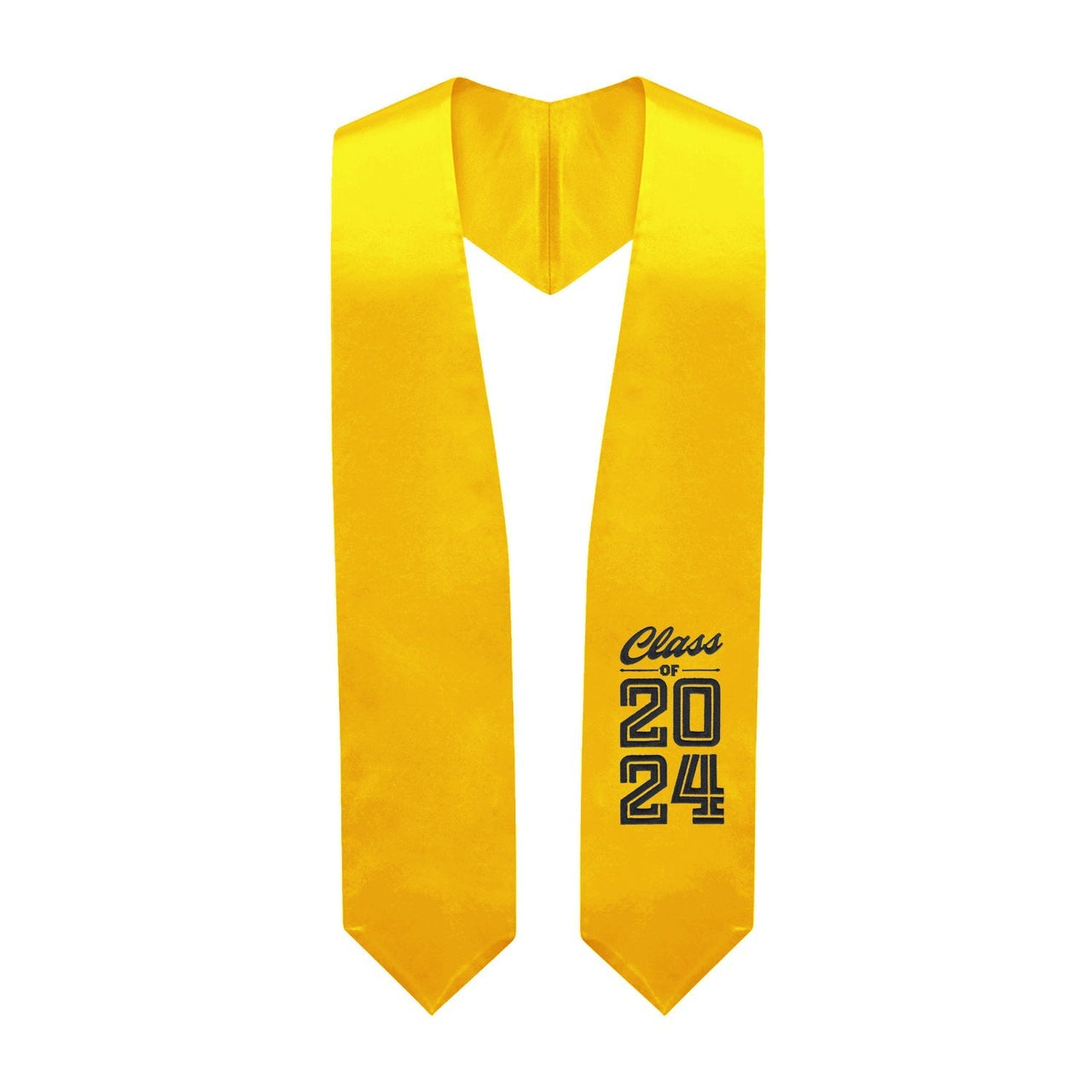 Gold Class of 2024 Graduation Stole/Sash With Classic Tips - Endea Graduation