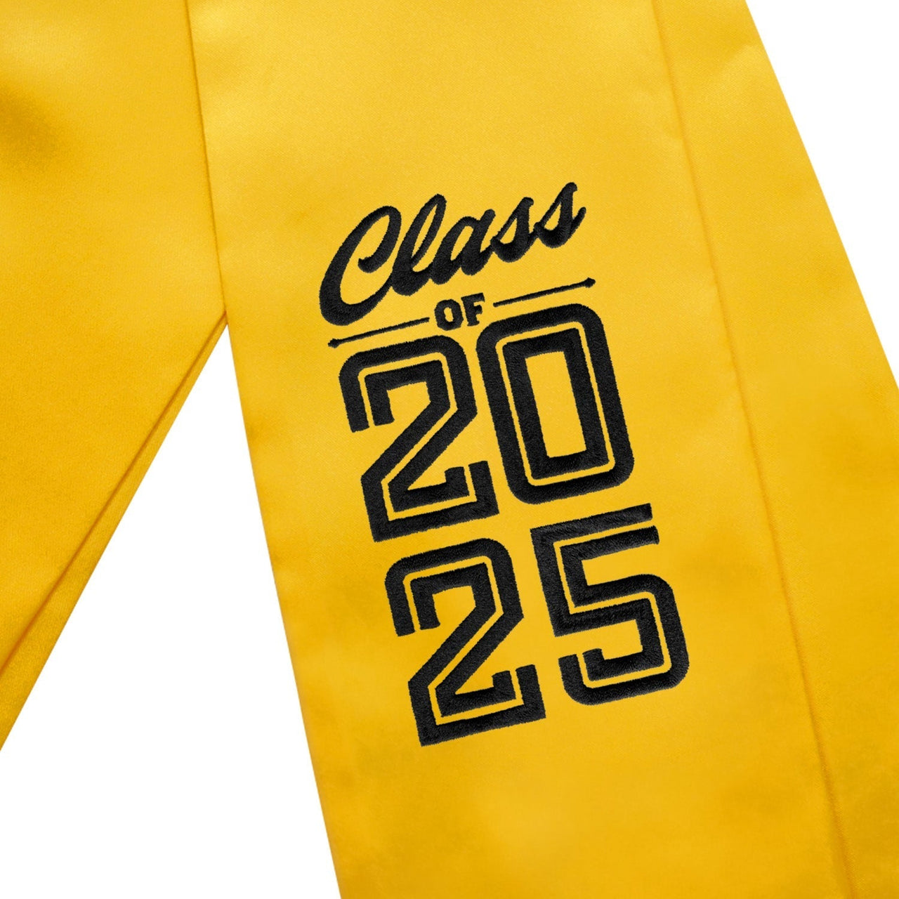 Gold Class of 2025 Graduation Stole/Sash With Classic Tips - Endea Graduation