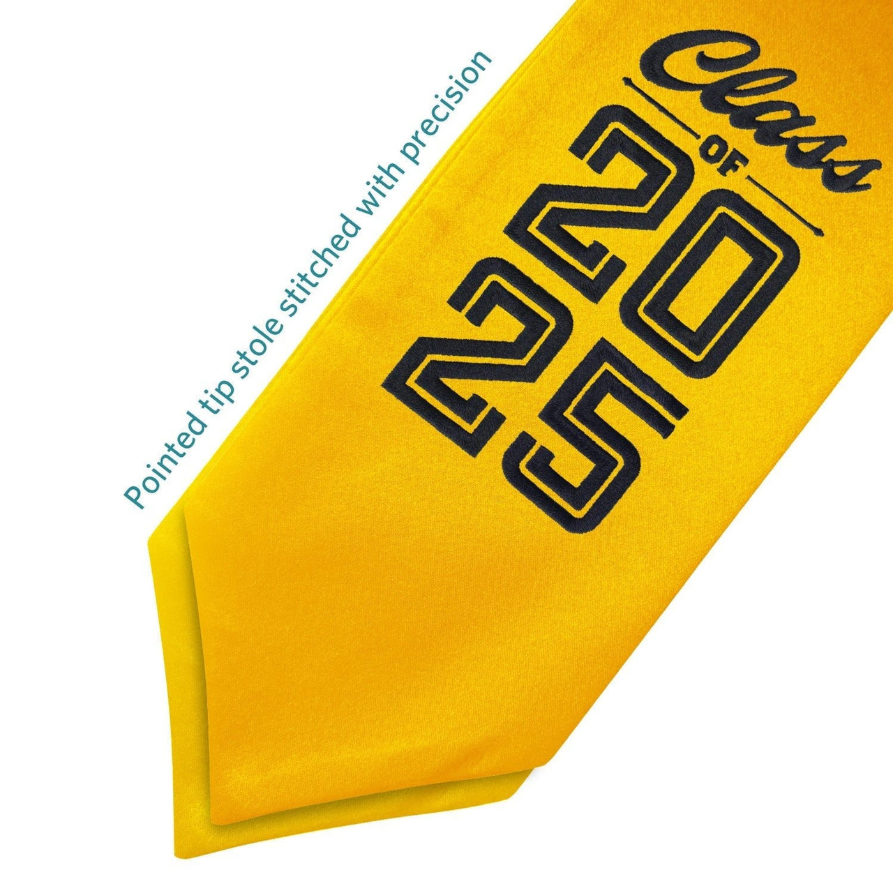 Gold Class of 2025 Graduation Stole/Sash With Classic Tips - Endea Graduation