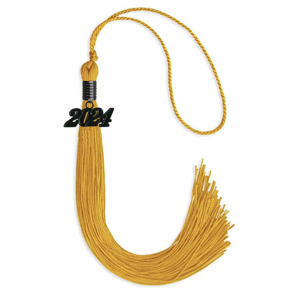 Gold Graduation Tassel With Black Date Drop - Endea Graduation