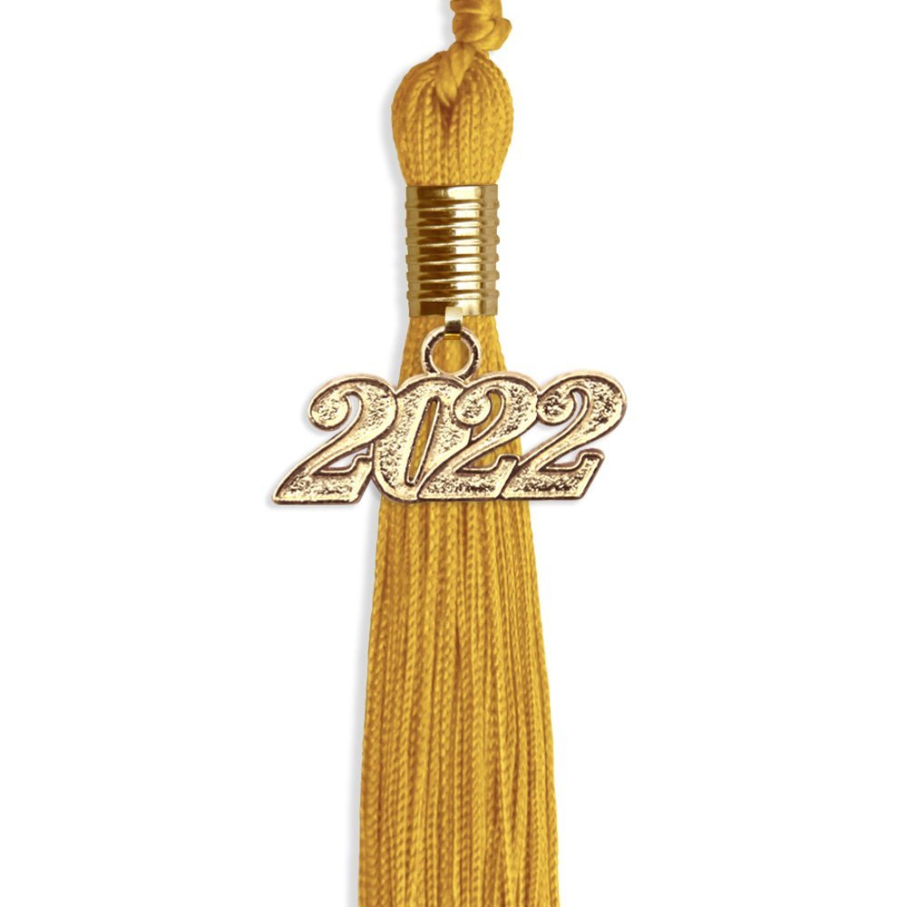 Gold Graduation Tassel With Gold Date Drop - Endea Graduation