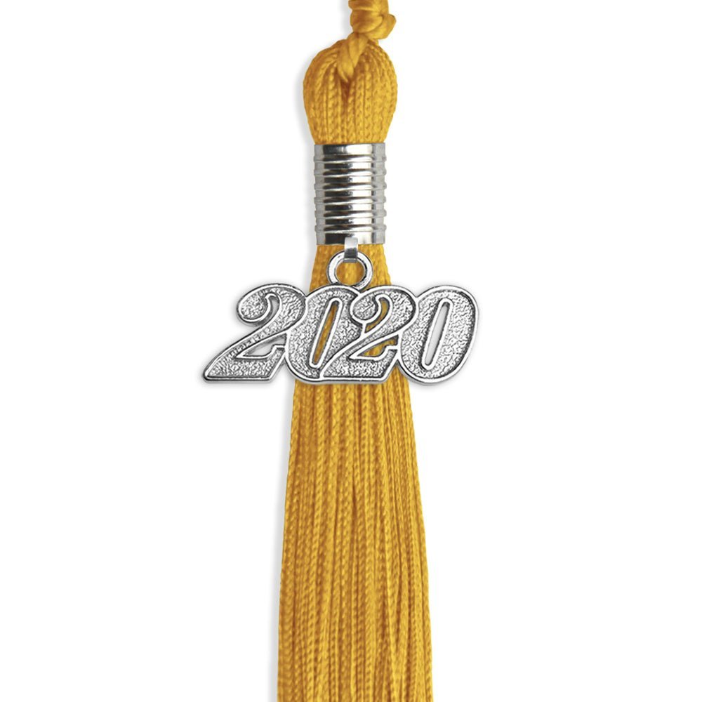 Gold Graduation Tassel With Silver Date Drop - Endea Graduation