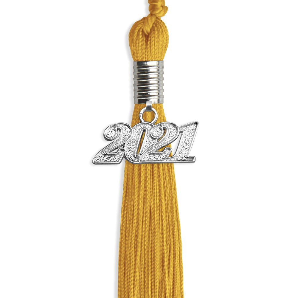 Gold Graduation Tassel With Silver Date Drop - Endea Graduation