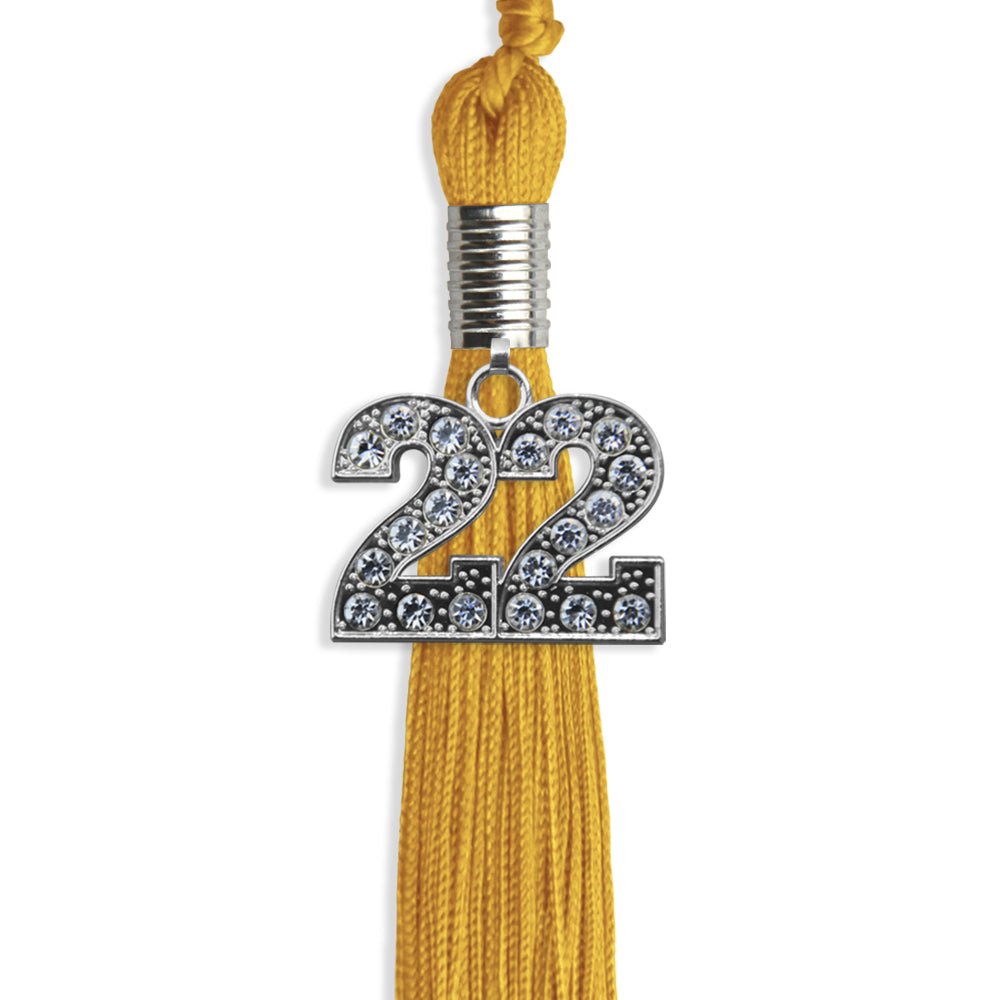 Gold Graduation Tassel With Silver Date Drop - Endea Graduation