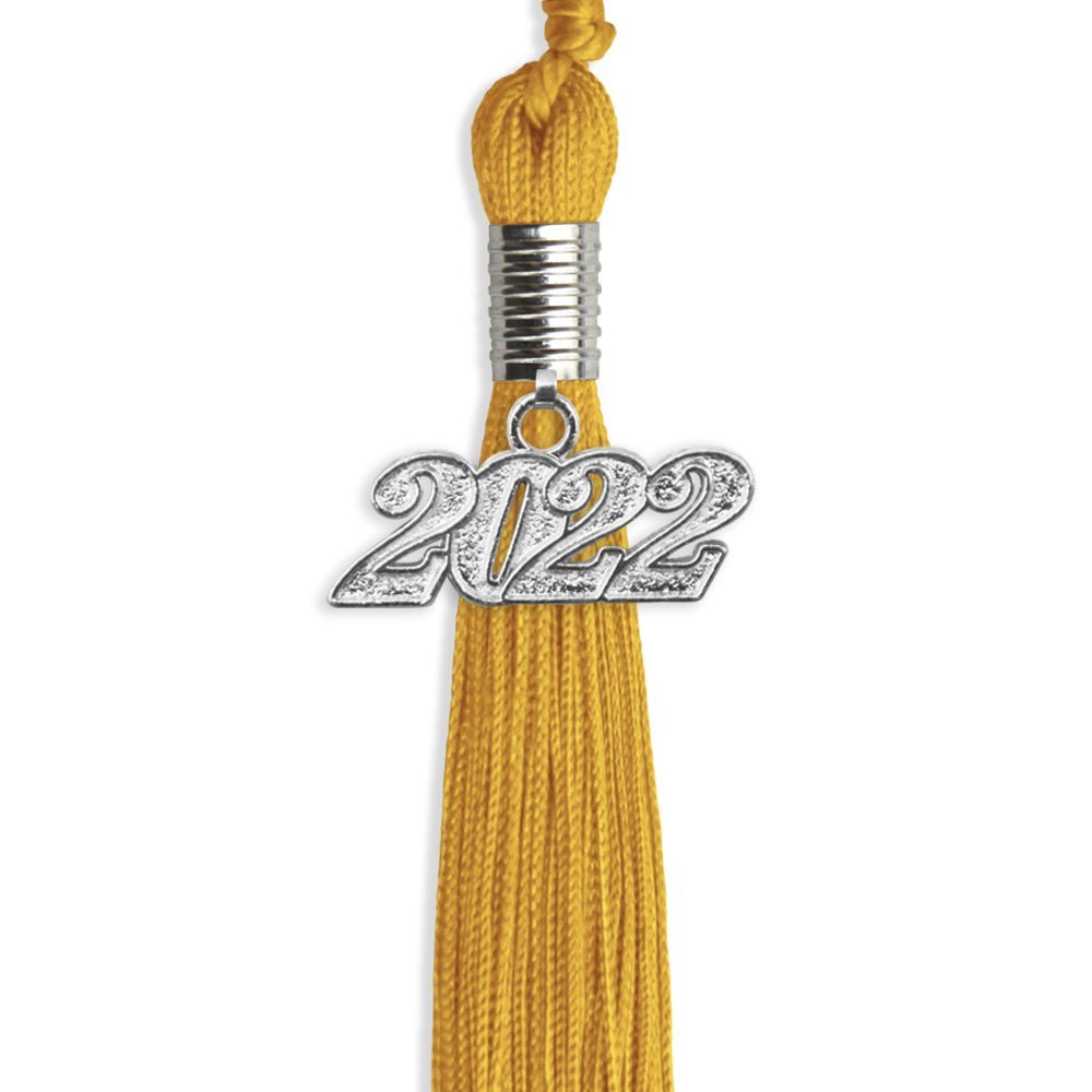 Gold Graduation Tassel With Silver Date Drop - Endea Graduation