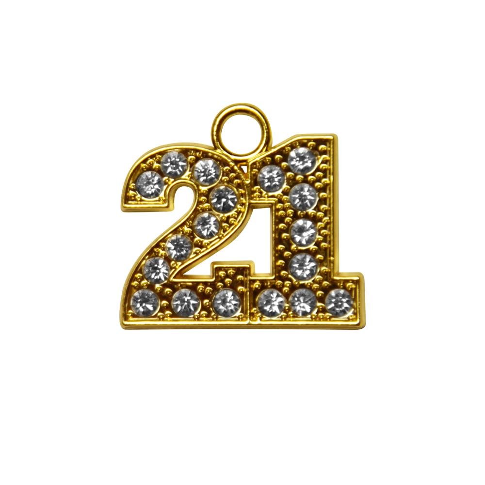 Gold Tassel Date Bling Charm Year 2021 - Endea Graduation