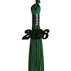 Green Graduation Tassel With Black Date Drop - Endea Graduation