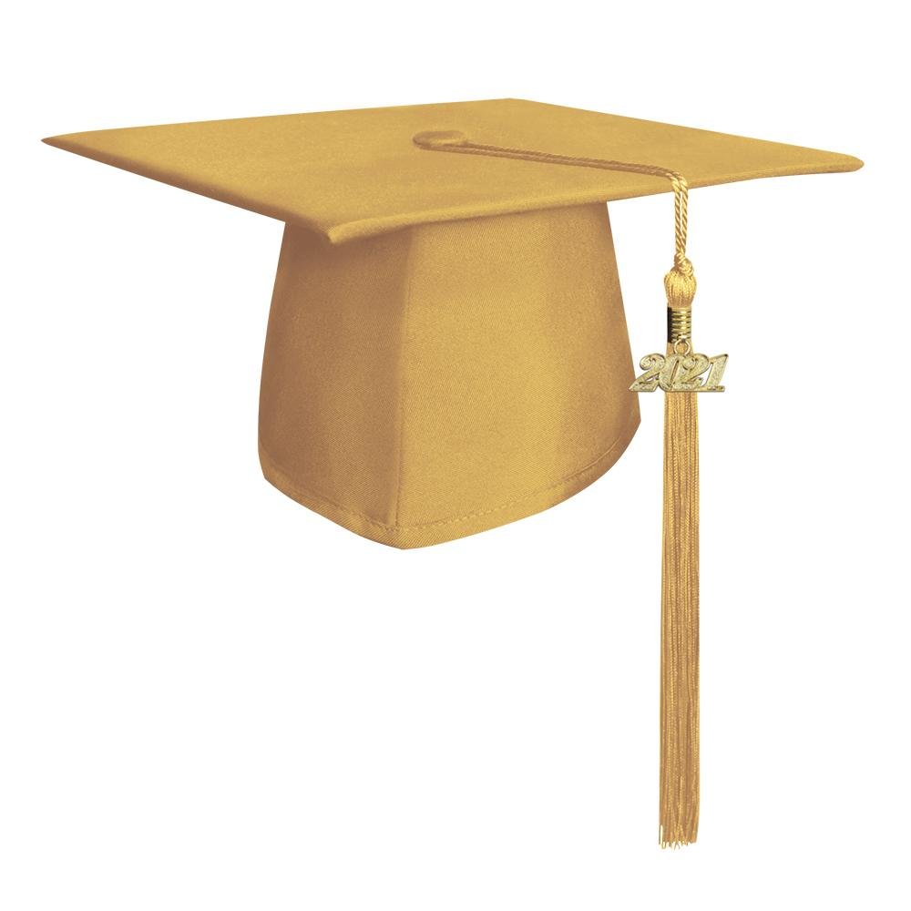 Matte Gold Graduation Cap & Tassel - Endea Graduation