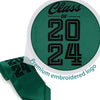 Hunter Green Class of 2024 Graduation Stole/Sash With Classic Tips - Endea Graduation